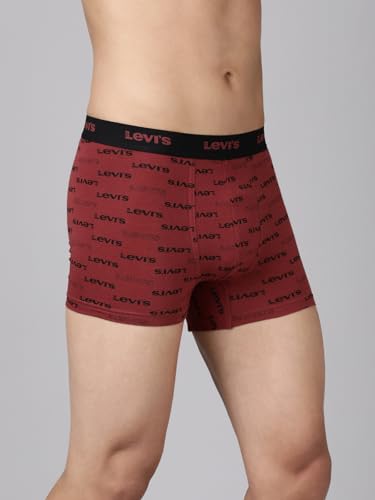 Image of Levi's 022 Trunk for Men | Cotton Stretch Fabric | Printed Men's Underwear | Anti-Roll Waistband | Extra Supportive Gusset | Functional Fly | No Ride-Up | Mid Length Fit | Tagless | Pack of 1