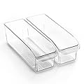 BINO | Plastic Storage Bins, Small | THE CURVE COLLECTION | Multi-Use Organizer Bins | Storage Containers Kitchen, Pantry and Home Organization | Fridge Organizers | Pantry Organization and Storage