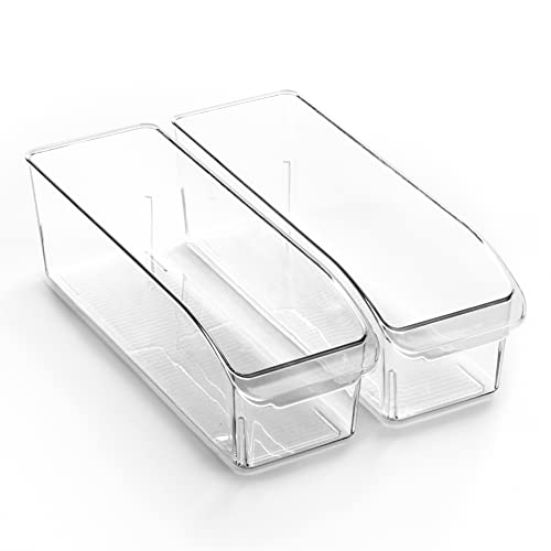 BINO | Plastic Storage Bins, Small | THE CURVE COLLECTION | Multi-Use Organizer Bins | Storage Containers Kitchen, Pantr - Detailed View