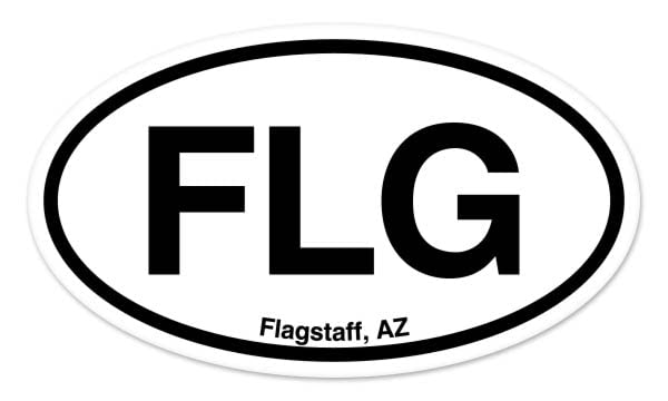 FLG Flagstaff Arizona Oval Vinyl Car Bumper Window Sticker 3