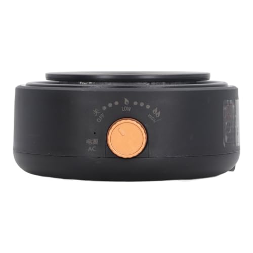 Electric Hot Plate, 360 Deg Heating Countertop Single Portable Electric Stove Multifunction Efficient Compact Stove 2 Level Temperature Setting for Home Dorm Office