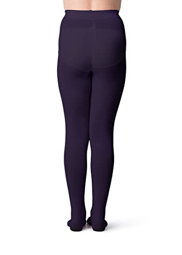 Silky Toes Girls' Opaque Microfiber Tights (2 Pairs) Black White Or Colored Nylon Stockings For Kids And Toddlers Every Size (Purple 2Pk, 2-4) #TOP2