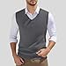 HIBANIL Sweater Vest Men Business V-Neck Knitted Sweater Sleeveless Pullover Knitwear Vest Loose Fall Winter Tops Outfits