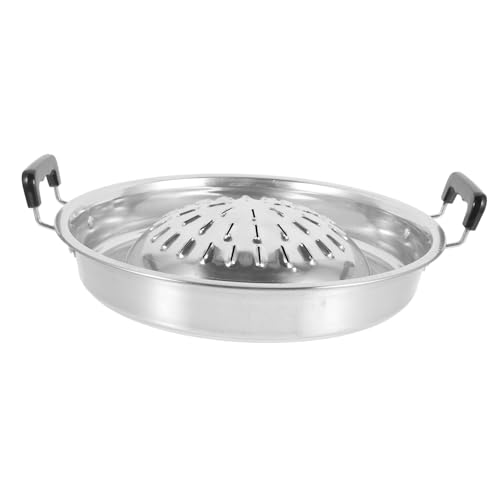 BESTYASH Metal Bbq Frying Pan Multipurpose Grilling Tray for Outdoor Cooking Picnic Grill Pan for Family Gatherings Even Heat Distribution Easy Cleaning