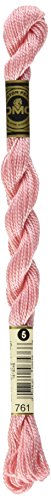 Hilo de algodón perla DMC 115 color salmón claro tamaño 5 miniatura 1