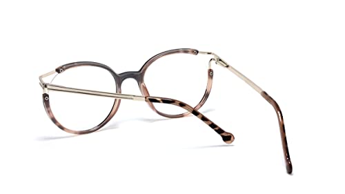 Óculos Armação Feminino Redondo Com Lentes Sem Grau Aa-6814 Cor: Rosa-Oncinha