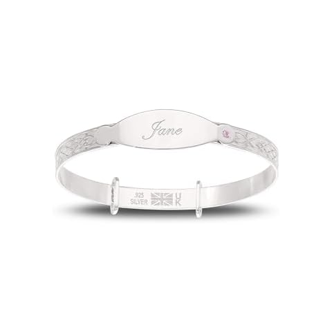 Personalised Sterling Silver Baby Bangle Cover