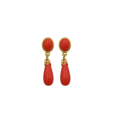 PENDIENTE LAGRIMA FLAMENCA NIÑA (CORAL)