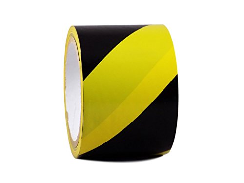 True-Ally Vinyl Floor Marking Tape zebra YELLOW/BLACK 3 inch/72 mmx 30metres - 10 Colours Available