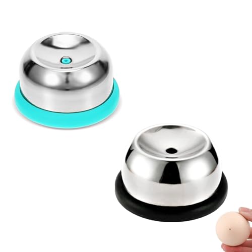 Egg Piercer Set with Stainless Steel Pin, Secret to 1-Second Shell Removal, 2-Pack Egg Hole Puncher Poker with Non-Slip Base, Blue & Green, Perfect for Hard and Soft Boiled Eggs