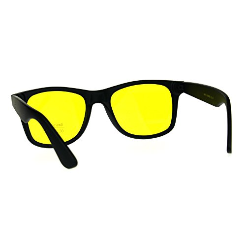Black Frame Hipster Plastic Horn Rim Yellow Night Driving Lens Sunglasses4