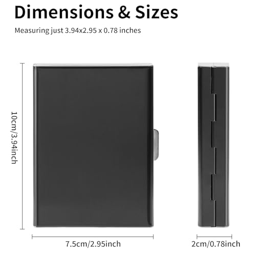 Image of Credit Card Holder Wallet Stainless Steel Card Case RFID Blocking Business Card Holder Protector for Women Men