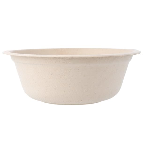 Bol 500 ml de caña de azucar - Bowl - Cuenco 500 ml - Biodegradable y compostable - Paquete 50 unidades