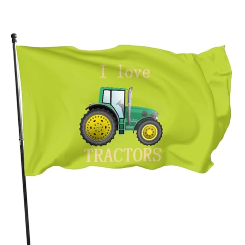 NIBABAEU Bandera decorativa de casa para patio, impresión de bandera de tractores, decoración de jardín y césped, 60 x 90 cm
