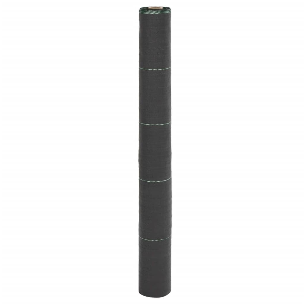 Membrana para césped y jardín, jardinería, paisajismo, tela, membrana, 1 x 25 m, polipropileno negro