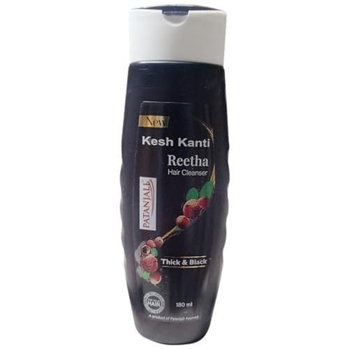 Image of Patanjali Kesh Kanti Reetha Shampoo Hair Cleanser 180ml - Natural Reetha Soapnut Hair Fall Control Shampoo | Suitable for All Hair Types | For Men & Women | For Daily Use