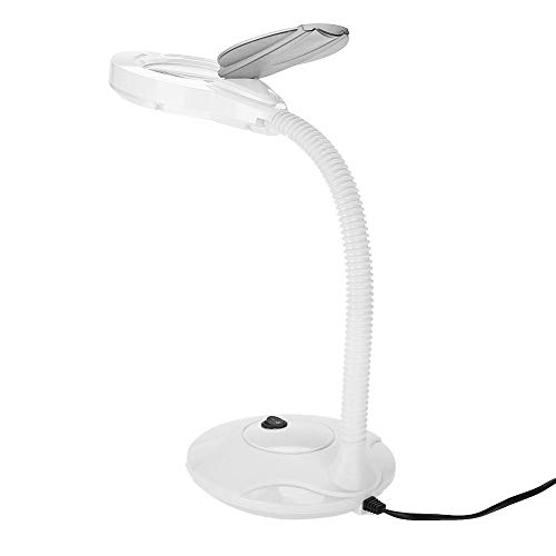 Qkiss 3 Fache Tattoo Vergrößerungslampe, LED Lupenleuchte Beauty Light Desktop Kaltlichtlupe, Dimmbares Ringlicht Lupe… – Bild 7