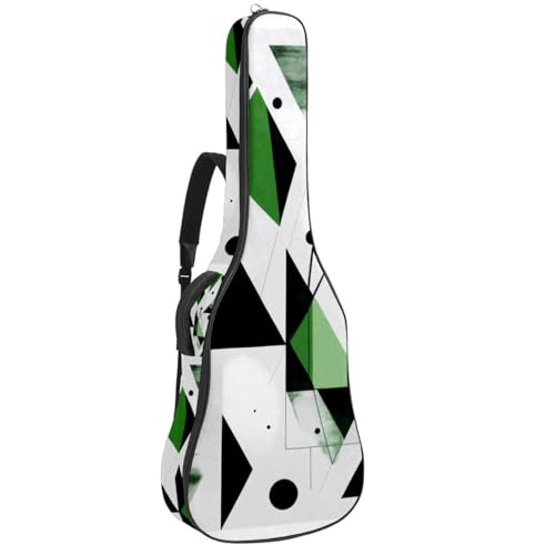 Étui guitare acoustique 101,6 cm étanche avec motif géométrique vert