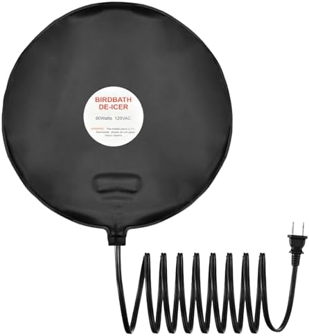Bird Bath De Icer 60w Deicer 9.45-inch Submergible Utility with T...