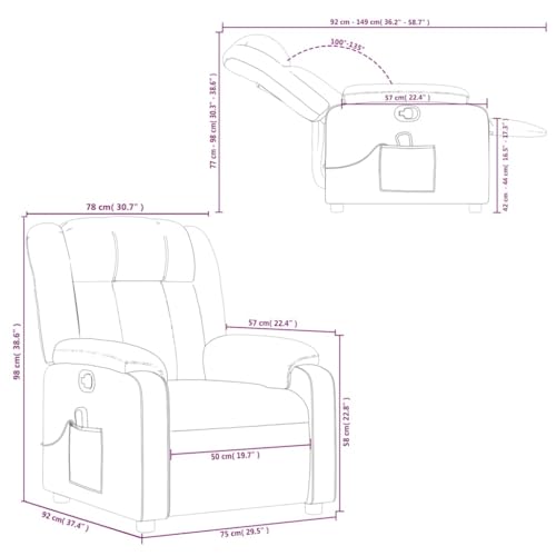 Sillón reclinable con masaje Gris claro miniatura 3