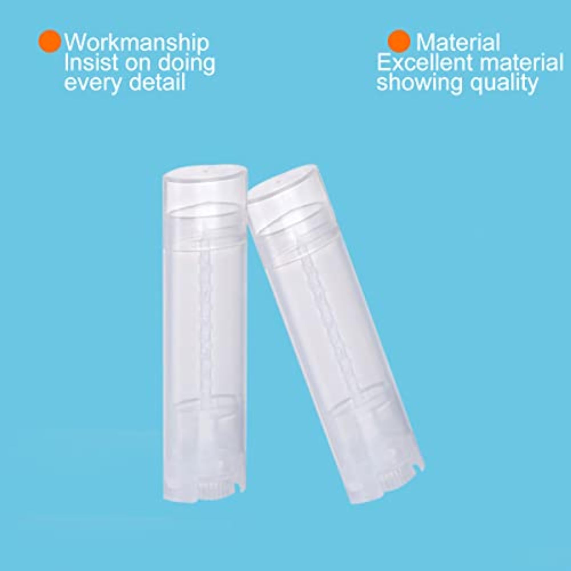 5ml Frosted Clear Empty Oval Deodorant Lip Balm Tubes, 100 Pcs