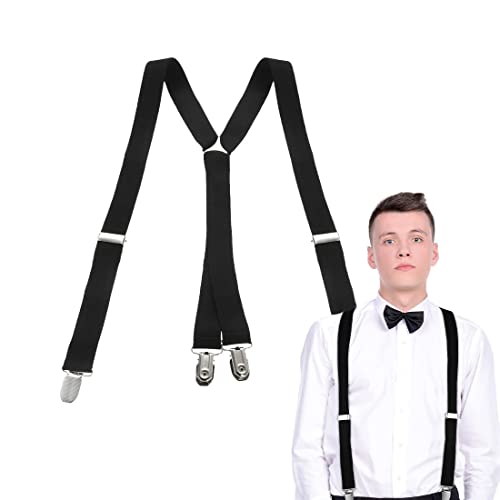 JINWEORI Herren X Form Hosenträger Elastische Hosenträger mit Metall Clips Cover