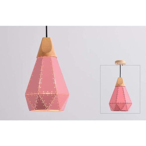 Plafonnier macaron bois massif E27 pour chambre d'enfant et balcon