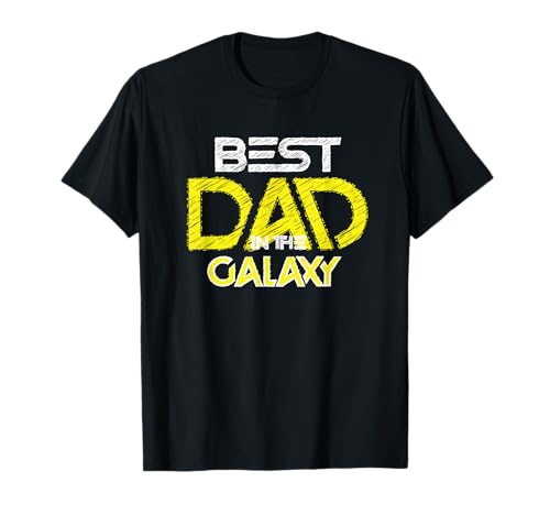 T-shirt Star Wars Best Dad in the Galaxy noir en coton pour la Fête des Pères