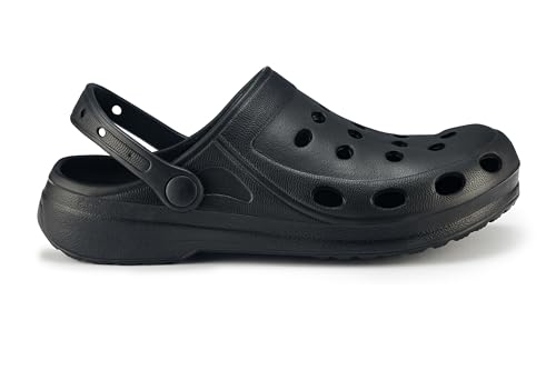 ESTRO Gartenschuhe Damen Gartenclogs Herren - Gartenschuhe Herren Leicht Damen Clogs Unisex Garten Clogs A02 (43, Schwarz)