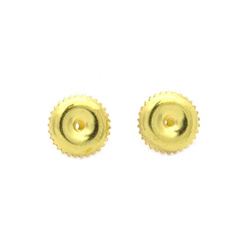 Dazzlingrock Collection Screw Back for Earring Backs Only (Diameter 6.3mm), 14K Solid Yellow Gold