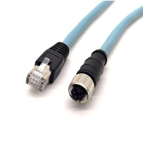 Cable Ethernet Industrial Cat7 1 m M12 a RJ45 miniatura 4