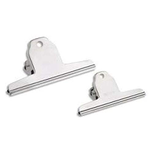 Lot de 5 Boîtes 12 pinces à dessin Spring clip chromées 100mm