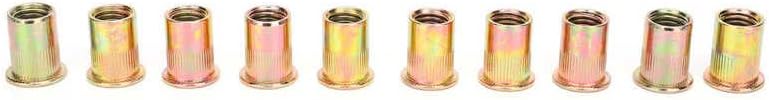 100Pcs M12 Color Plated Zinc Carbon Steel Rivet Nut Set
