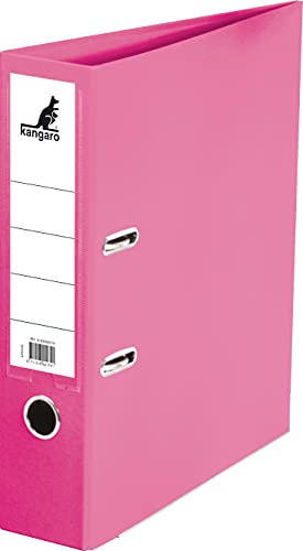 Kangaro PP Kunststoff Ordner 7 5 cm Rückenbreite DIN A4. Farbe Rosa (Ringordner Aktenordner Briefordner)