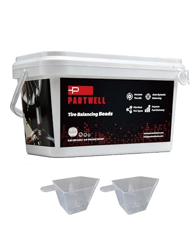 PARTWELL Tire Balancing Beads 141oz (4KG) Bulk Tub with Sealed Bag 1 Scoop for SUV Light/Medium/Heavy Duty Truck Off-Road