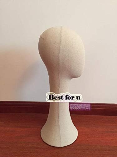 White Female Fabric Head Mannequin Manikin Head Dummy Model Wig Hair Glasses Hat Display
