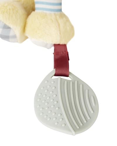 Image of Skip Hop Bandana Buddies Soft Textured Baby Activity and Teething Toy for Multi-Sensory Play with Rattles, Crinkle Sounds, Squeaker and Mirror, Attaches to Stroller and Car Seat, Lion, Age 0+