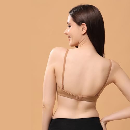 Image of Floret Women's Convertible-Straps T-Shirt Bra Lightly Padded & Non-Wired Medium Coverage Bra