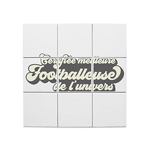 Carreaux céramique football de 45,6 x 45,6 cm pour déco murale