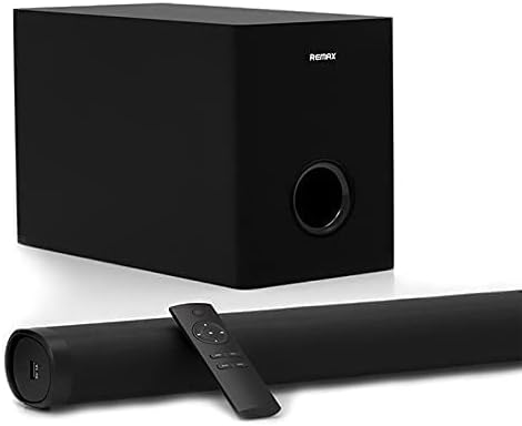 Remax RTS-10 Soundbar, Subwoofer, and Remote Control