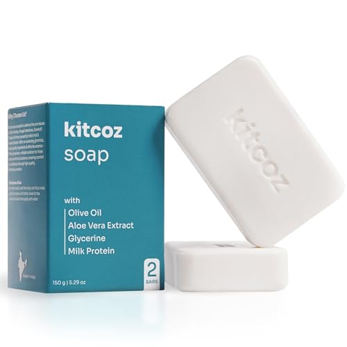 Image of Kitcoz Anti-Fungal & Anti-Itch Soap with Tea Tree Oil, Men and Women, 2x75g | Non-drying anti-bacterial soap for body, feet & underarms