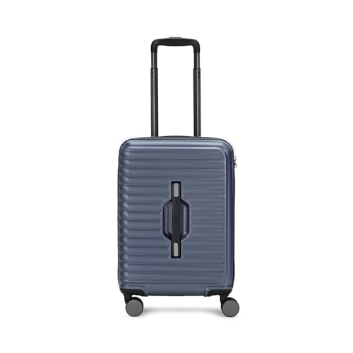 Image of Skybags Plastic Trunk Cabin Trolley Bag, 55cm | Small Hardsided Luggage with Smooth 8 Spinner Wheel & TSA Lock | Suitcase for Travel | 5-Year International Warranty (Navy)