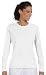 Ladies core performance long sleeve t-shirt. (White) (Medium)