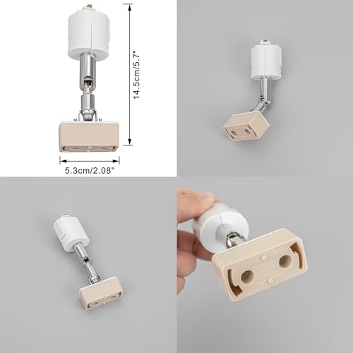 FSLIVING ダクトレール式延長アダプター 角度調節可 工事不要 簡単取付 引っ掛け式ライト対応 PSEマーク付き