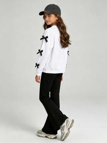 Image of Girls Outfits 2 Piece Long Sleeve Butterfly Sweatshirt and Pants Fall Clothing Set Size 7-14 Years