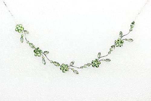 Image of Faship Gorgeous Rhinestone Crystal Floral Necklace Earrings Set