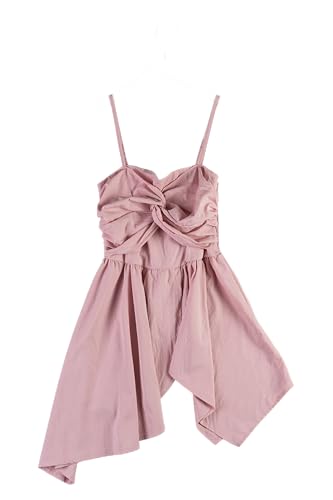 Mini robe de soirée asymétrique premium satinée sans manches pour femme