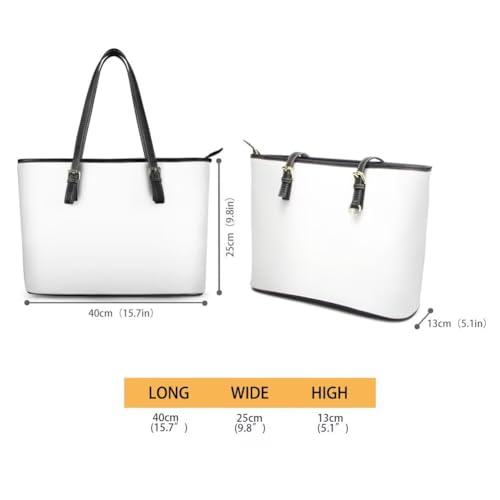 Bolso tote para mujer de GIFTPUZZ, bolso de hombro de cuero grande con correa ajustable y cierre de cremallera, impermeable miniatura 5