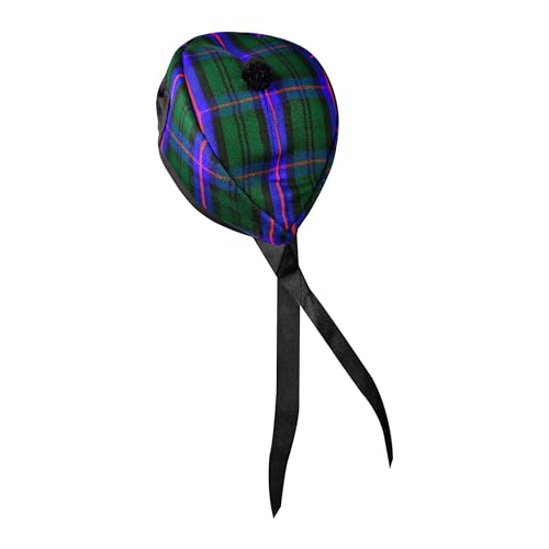 Image of Glengarry Cap-Traditional Scottish Hat, Acrylic Wool Tartan Glengarry hat, Kilts /Bagpipes Accessories