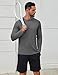 COOFANDY Men's Long Sleeve Tee Shirts Sun Protection Shirts Rash Guard Swim Shirt Fishing Hiking Basic Tee Dark Grey